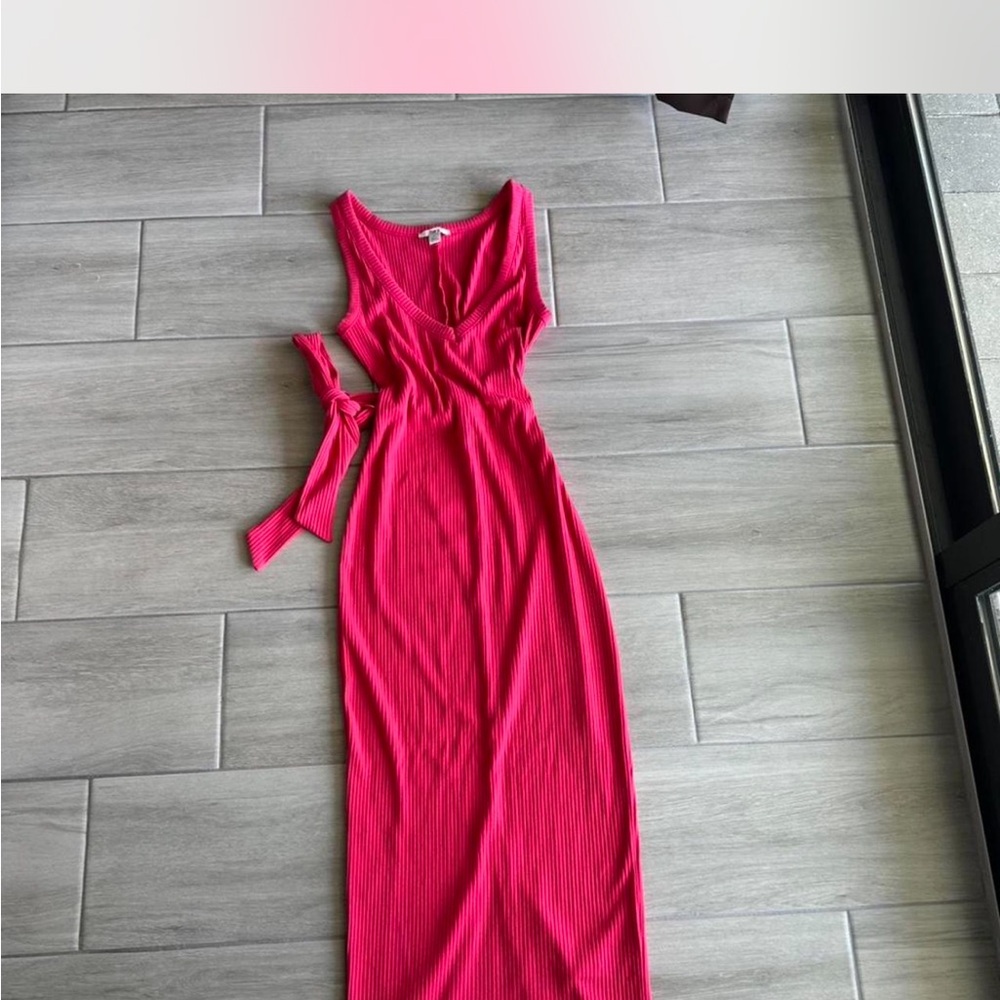 Bar III Vibrant Pink Maxi Dress